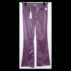 Daze Denim Womens Purple Covergirl Coated Mid Rise Bootcut Jeans Sz 12 NWT